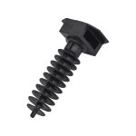 20 embases pour colliers + chevilles noires largeur 9mm