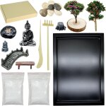 20 pcs mini zen de jardin, zen de jardin outils mini zen sable avec du sable blanc pour dcoration de ...
