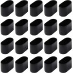 20 pcs oval garden chair leg cover caps chair leg protector accessories chair leg protectors black