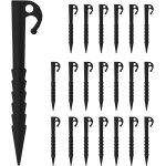 20 pcs plastic tent pegs, 14. 5cm tent pegs, camping tent fixing pegs, spiral tent pegs for camping, ...