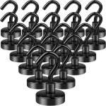 20 pices crochet magnetique 15kg aimant puissant neodyme crochet 20mm pour frigo cuisines bureau ecole ...