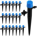 20 pices goutteur irrigation rglable, 360 degrs 8 - trou micro asperseur goutte  goutte pour tube ...