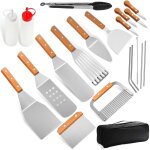 20 pices kit barbecue portableaccessoires de barbecue en acier inoxydablebbq outils ustensiles, pour ...