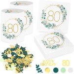 20 pièces serviettes 80e anniversaire + 12 pièces photophores décorations de table pour 80 anniversaire, ... 20 pièces serviettes 80e anniversaire + 12 pièces photophores décorations de table pour 80 anniversaire, ...