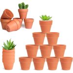 20 pot terre cuite, pot de fleur terre cuite, mini pot de fleur en c�ramique avec trou de vidange, pot ...