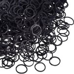 2000 mini lastiques noirs pour tresses d'enfants - doux, durables, parfaits pour dreadlocks, queues ...
