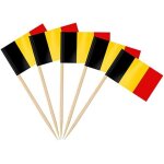 200pcs drapeau cure - dent belgique, pic drapeau belge pour topper de coupe, cure dent drapeau belgique ...