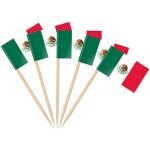 200pcs drapeau cure - dent mexique, pic drapeau mexique pour topper de coupe, cure dent drapeau mexicaine ...