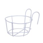 2025 10 pices (cadre en fer blanc 30 cm) support de balustrade de balcon rond cadre en fer de jardin ...