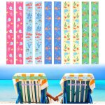 20pcs bandes de serviette de chaise de plage, bandes de clip de serviette de plage multicolores accessoires ...
