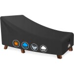 210 cm housses de bains de soleil, housses de protection pour chaise longue oxford 600d, impermable ...