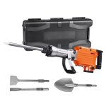 2200 w marteau - piqueur - vevor - perforateur burineur dmolition - 4 burins 1350 bpm