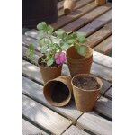 24 pots ronds fibre de bois et tourbe nortene