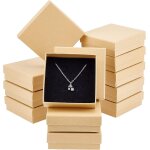 24pcs bote en carton rectangulaire burlywood cadeau pour affichage de bijoux et de stockage, 9 × 9 ...