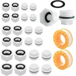 24pcs bouchon plomberie set, bouchon plastique, bouchon plomberie femelle 15 / 21 20 / 27 26 / 34, bouchon ...