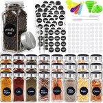 24pcs pot a epices, bocaux pour rangement epices cuisine, avec couvercle epandeur  epices avec etiquette ...