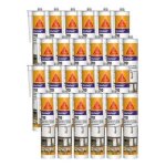 24x mastic silicone sikaseal 110 menuiserie & vitrage 300ml sika - couleur: blanc
