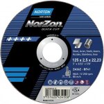 25 meules de tron�onnage plates norzon quick cut - 125 x 1 x 22, 23 mm norton