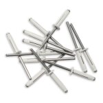 250 rivets trigrip de 4. 8 x 22 blancs pour plaques mineralogiques
