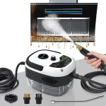 2500w nettoyeur vapeur, nettoyeur vapeur professionnel avec 3 tetes de brosse reglables sur 6 niveaux, ...