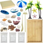 27 pcs zen de jardin outils mini zen sable mini plage de l'ocan zen avec du sable blanc pour dcoration ...