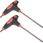 2pcs anti tamper inviolable torx clé poignée en t double terminal clé, s2 acier t30 2pcs anti tamper inviolable torx clé poignée en t double terminal clé, s2 acier t30
