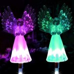 2pcs lumière solaire, lumière ange solaire a led changeantes multicolores, eclairage ange de jardin exterieur ... 2pcs lumière solaire, lumière ange solaire a led changeantes multicolores, eclairage ange de jardin exterieur ...