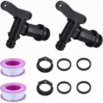 2pcs robinet cuve plastique, adaptateur de bo�te de rangement d'eau ibc 3 / 4  robinet pour citerne de ...