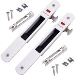 2pcs serrure de porte coulissante, fermeture latérale charcuterie serrure, crochet, pour porte, porte ... 2pcs serrure de porte coulissante, fermeture latérale charcuterie serrure, crochet, pour porte, porte ...