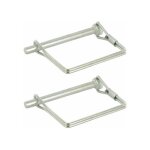 2x goupille carr�e diam�tre 10mm x longueur 90mm rapide acier clip circlip remorque v�lo tracteur motoculteur ...