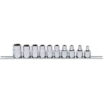 3 / 8' jeu de douilles torx e chromeplus, 10 pcs.