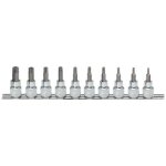 3 / 8' jeu de douilles tournevis torx perc� chromeplus, 10 pcs tb10 - tb55