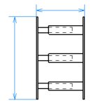 3 barreaux de fentre tlescopiques anti - effraction mottez l. 30  55 cm