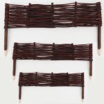 3 bordures de lit en saule 10x60cm i bordure de lit / cl�ture en saule pour bordure de lit bordure de ...