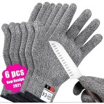 3 paires gants de travail r�sistants aux coupures niveau 5 pour jardinage bricolage d�m�nagement - taille ...