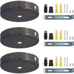 3 pcs cache - câbles en métal noir pour plafonnier 100 x 2mm auvent de distribution rond boîte de plafond ... 3 pcs cache - câbles en métal noir pour plafonnier 100 x 2mm auvent de distribution rond boîte de plafond ...