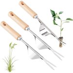3 pcs dsherbeur manuel outil - dsherbeur manuel gouge de dsherbage en acier inoxydable avec poigne ...
