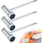 3 pi�ces cl� a bougie, 13mm / 19mm cl� en t pour tron�onneuse, cle a bougie tondeuse a gazon, cle combin�e ...