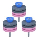 3 pices meule disque abrasif affteur de couteaux lame de remplacement pour tondeuse  gazon 4 couches ...