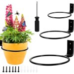 3 pi�ces porte - pot pour plantes ¿porte - pot mural en m�tal, diam�tre int�rieur 10cm / 14cm / 19cm ...