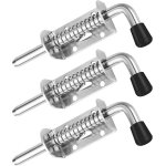 3 pi�ces verrou a boulon loquet a ressort en acier inoxydable loquet ressort robuste pour porte de garage, ...