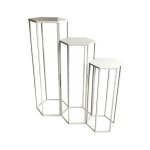 3 portes plantes sellettes design tho - blanc
