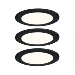3 x spot encastr� led 2, 5 w - 4000 k - noir - pour �clairage de meuble paulmann