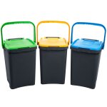 3 xpoubelle ecoplus avec poignee 50 l col. cul.
