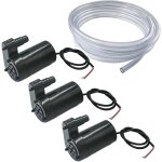 3pcs mini pompe submersible dc 3v 5v - micro pompe  eau brushless avec 3m tuyau transparent pour aquarium, ...