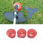 3pcs t�te de d�broussailleuse universelle a gazon fil 2. 4 mm montage facile rouge