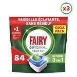 3x84 capsules tout - en - 1 original - tablettes lave - vaisselle - fairy