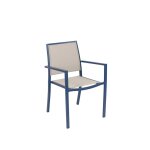 4 fauteuils de jardin en aluminium santorin gris - bleuté 4 fauteuils de jardin en aluminium santorin gris - bleuté