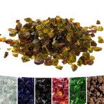 4 kg verres de feu pour brasro a gaz d?extrieur jardin verre tremp jaune ambr teamson home pt - fg0005 ...
