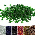 4 kg verres de feu pour braséro a gaz d'extérieur jardin verre trempé vert teamson home pt - fg0006 4 kg verres de feu pour braséro a gaz d'extérieur jardin verre trempé vert teamson home pt - fg0006
